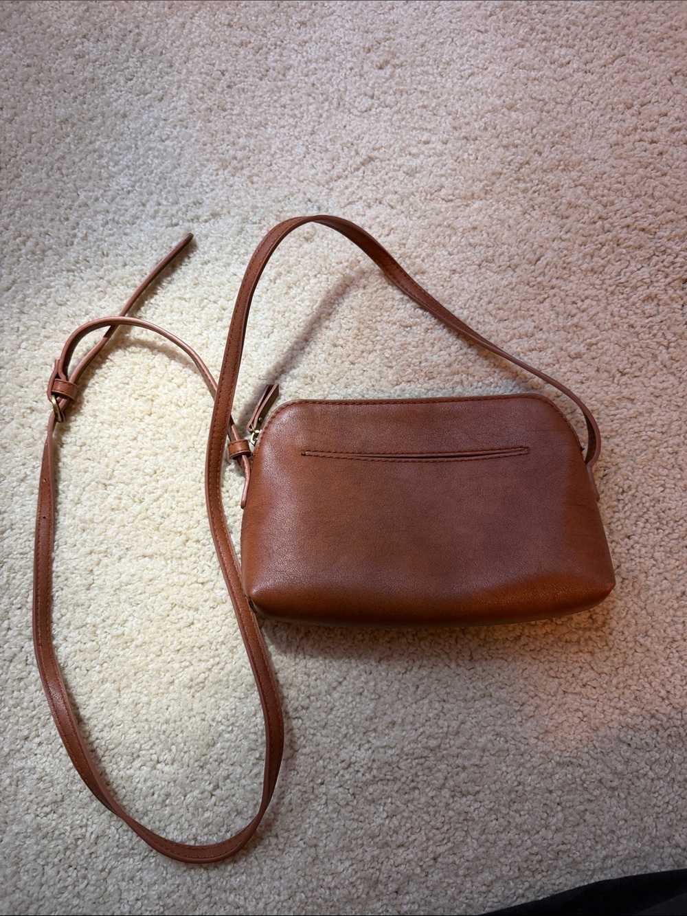 Universal Thread Tan Brown Leather Crossbody Bag